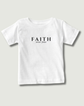 Little Believers - Faith Over Fear Tee For Girls | Christian Kids T-Shirt | White | 0-4 Years
