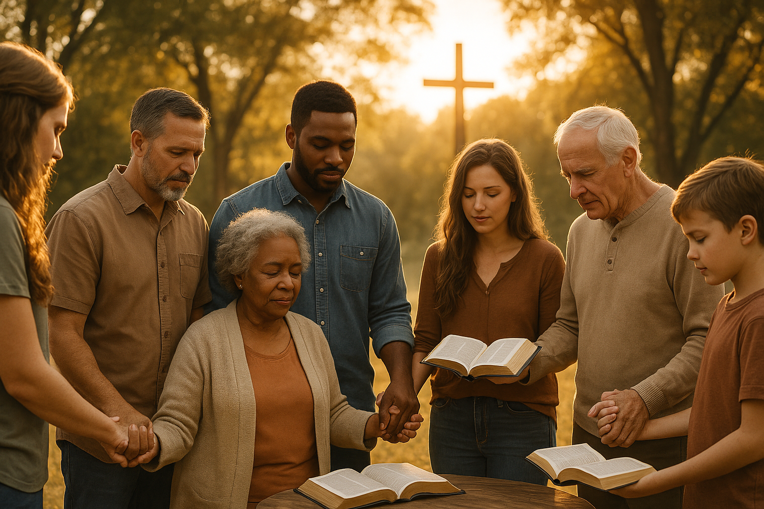 A faith based lifestyle, christian faith, strong message to the community